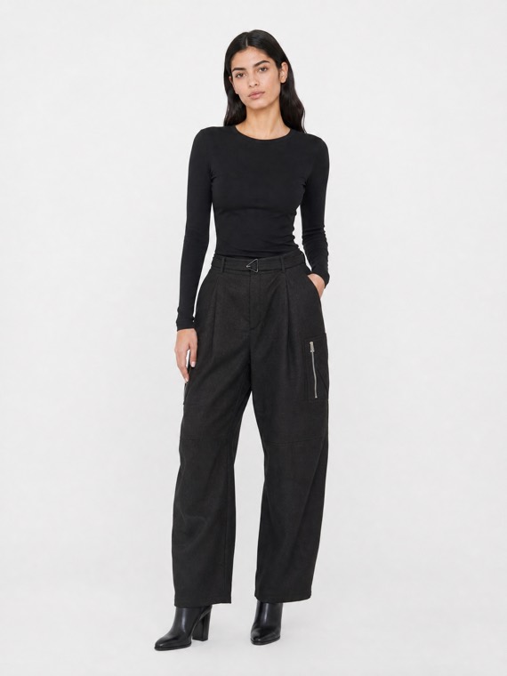 Cargo trousers on a model, generated by Quinn